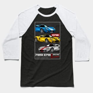 Retro V8 GT40 Car Baseball T-Shirt